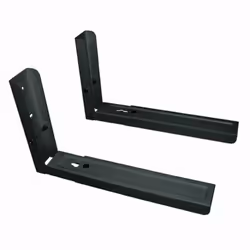 Tm Electron - tm Support mural pour micro-ondes Electron, rails extensibles de 33cm à 48cm, jusqu'à 35kg, en acier, couleur noire