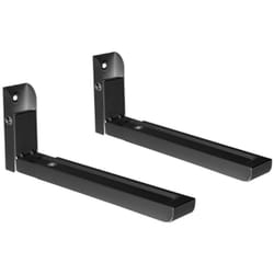 Tm Electron - tm Support mural pour micro-ondes Electron, rails extensibles de 32cm à 49cm et pliables, jusqu'à 35kg, en acier, couleur noire
