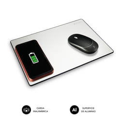 SUBBLIM SUB-MP-10WAL01 tapis de souris Aluminium, Noir