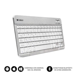 SUBBLIM TECLADO SMART BLUETOOTH SILVER Argent, Blanc QWERTY Espagnole