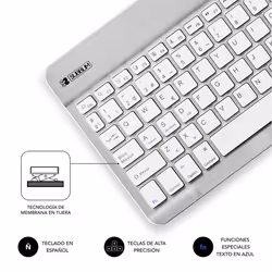 SUBBLIM TECLADO SMART BLUETOOTH SILVER Argent, Blanc QWERTY Espagnole - Vue supplémentaire 5