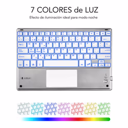 SUBBLIM TECLADO SMART BACKLIT TOUCHPAD BLUETOOTH SILVER Argent, Blanc QWERTY Espagnole - Vue supplémentaire 5