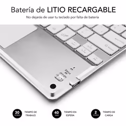 SUBBLIM TECLADO SMART BACKLIT TOUCHPAD BLUETOOTH SILVER Argent, Blanc QWERTY Espagnole - Vue supplémentaire 7
