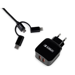 SUBBLIM SUB-CHG-1ZWC02 chargeur d'appareils mobiles Universel Noir Secteur Charge rapide Intérieure