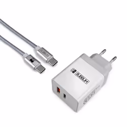SUBBLIM SUB-CHG-3WPD01, Intérieure, Secteur, 12 V, 1 m, Argent, Blanc
