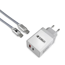 SUBBLIM SUB-CHG-3WPD01 chargeur d'appareils mobiles Universel Argent, Blanc Secteur Charge rapide Intérieure