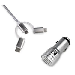 SUBBLIM SUB-CHG-4CC001 chargeur d'appareils mobiles Universel Argent Allume-cigare Charge rapide Auto