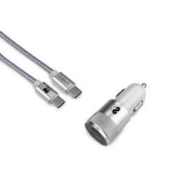 SUBBLIM SUB-CHG-5CPD01 chargeur d'appareils mobiles Universel Argent Allume-cigare Charge rapide Auto