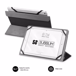 SUBBLIM SUB-CUT-2FC001, Folio, Toutes marques, Universal. Compatible con todas las Tablet del mercado de hasta 10.1", 25,6 cm ...