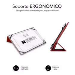 SUBBLIM SUB-CUT-2FC002 étui pour tablette 10.1" Folio Rouge