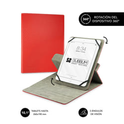 SUBBLIM SUB-CUT-3RE002 étui pour tablette 10.1" Folio Rouge
