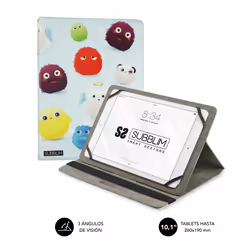 SUBBLIM SUB-CUT-4TC001, Folio, Toutes marques, Universal. Compatible con todas las Tablet del mercado de hasta 10.1", 25,6 cm ...