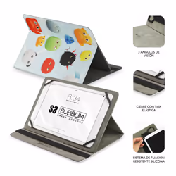 SUBBLIM SUB-CUT-4TC001 étui pour tablette 10.1" Folio