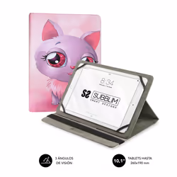 SUBBLIM SUB-CUT-4TC002, Folio, Toutes marques, Universal. Compatible con todas las Tablet del mercado de hasta 10.1", 25,6 cm ...