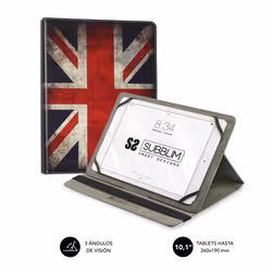 SUBBLIM SUB-CUT-4TC006, Folio, Toutes marques, Universal. Compatible con todas las Tablet del mercado de hasta 10.1", 25,6 cm ...