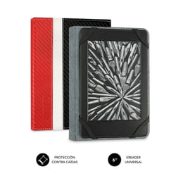 SUBBLIM SUB-CUE-1EC002 étui pour lecteur d'e-book 6" Folio Noir, Rouge, Blanc