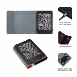SUBBLIM SUB-CUE-1EC002 étui pour lecteur d'e-book 6" Folio Noir, Rouge, Blanc
