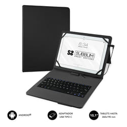 SUBBLIM SUB-KT1-USB001 clavier pour tablette Noir Micro-USB QWERTY Espagnole