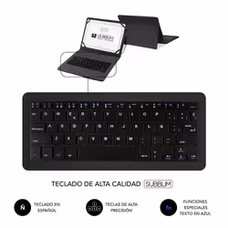 SUBBLIM SUB-KT1-USB001 clavier pour tablette Noir Micro-USB QWERTY Espagnole - Vue supplémentaire 4