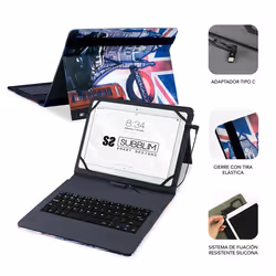 SUBBLIM SUB-KT1-USB050 clavier pour tablette Micro-USB QWERTY Espagnole