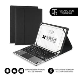 SUBBLIM SUB-KT2-BTP001 clavier pour tablette Noir, Gris Bluetooth QWERTY Espagnole