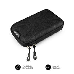 SUBBLIM SUB-HDD-HBC001 Housse de disques de stockage Étui Synthétique ABS, Polyuréthane Noir