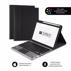 SUBBLIM FUNDA + TECLADO TABLET IPAD PRO BLUETOOTH 11'' TOUCHPAD BLACK, QWERTY, Espagnole, Pavé tactile, 5 million de caractèr ...