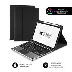 SUBBLIM FUNDA + TECLADO TABLET IPAD PRO BLUETOOTH 11'' TOUCHPAD BLACK Noir, Gris Bluetooth/Micro-USB QWERTY Espagnole