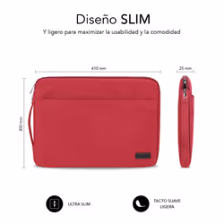 SUBBLIM SUB-LS-0PS0103 15.6" Housse Rouge - Vue supplémentaire 4