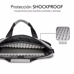 SUBBLIM SUB-LB-4APLB10 15.6" Sac Toploader Gris