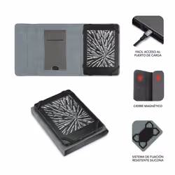 SUBBLIM FUNDA EBOOK CLEVER STAND 6'' GREY étui pour lecteur d'e-book 6" Housse Gris