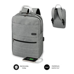 SUBBLIM MOCHILA ELITE AIR PADDING 15.6'' GREY sac à dos Sac à dos normal Gris Polyester