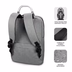 SUBBLIM MOCHILA ELITE AIR PADDING 15.6'' GREY sac à dos Sac à dos normal Gris Polyester