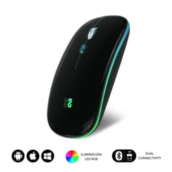 SUBBLIM SUBMO-LDFLAT1 souris Ambidextre RF Wireless + Bluetooth + USB Type-A Optique 1600 DPI
