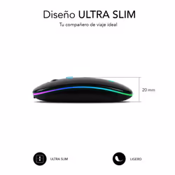 SUBBLIM SUBMO-LDFLAT1 souris Ambidextre RF Wireless + Bluetooth + USB Type-A Optique 1600 DPI - Vue supplémentaire 4