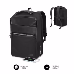 SUBBLIM MOCHILA BUSINESS V2 AP 16'' NEGRO, Sac à dos, 40,6 cm (16"), 654 g