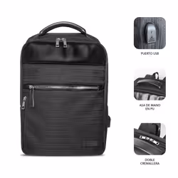 SUBBLIM MOCHILA BUSINESS V2 AP 16'' NEGRO 16" Sac à dos Noir