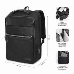 SUBBLIM MOCHILA BUSINESS V2 AP 16" NEGRO 16" Sac à dos Noir - Vue supplémentaire 4