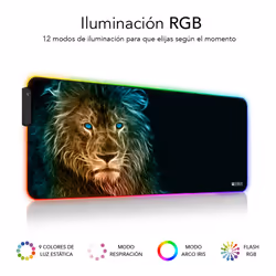SUBBLIM SUBMP-02RGB10 tapis de souris Tapis de souris de jeu Noir, Multicolore