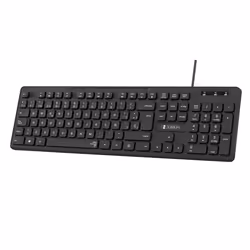 SUBBLIM SUBKBC-0SSK50, Taille réelle (100 %), Avec fil, USB, Clavier à membrane, QWERTY, Noir