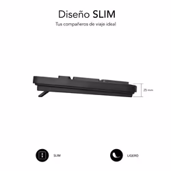 SUBBLIM SUBKBC-0SSK50 clavier USB QWERTY Espagnole Noir