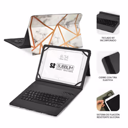 SUBBLIM SUBKT5-BTTW10 clavier pour tablette Multicolore Bluetooth QWERTY Espagnole