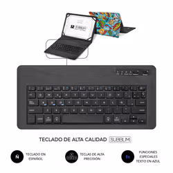 SUBBLIM SUBKT5-BTTC20 clavier pour tablette Multicolore Bluetooth QWERTY Espagnole - Vue supplémentaire 5