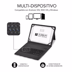 SUBBLIM SUBKT5-BTTC20 clavier pour tablette Multicolore Bluetooth QWERTY Espagnole - Vue supplémentaire 6