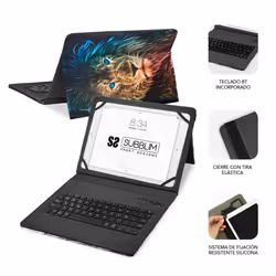 SUBBLIM SUBKT5-BTTL30 clavier pour tablette Multicolore Bluetooth QWERTY Espagnole