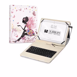 SUBBLIM SUBKT1-USB052, QWERTY, Espagnole, 5 million de caractères, Universel, Samsung Tab A8, A7, Lenovo Tab M10, M10 FHD, Hu ...