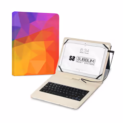 SUBBLIM FUNDA + TECLADO TABLET KEYTAB USB TRIANGULOS
