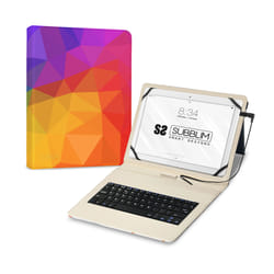 SUBBLIM FUNDA + TECLADO TABLET KEYTAB USB TRIANGULOS Multicolore Micro-USB QWERTY Espagnole