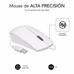SUBBLIM SUBMO-B2BS002 souris Ambidextre USB Type-A Optique 1200 DPI - Vue supplémentaire 4
