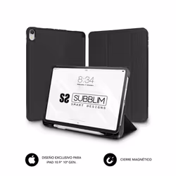 SUBBLIM FUNDA TABLET IPAD 10.9'' 10 Gen NEGRO Folio Noir